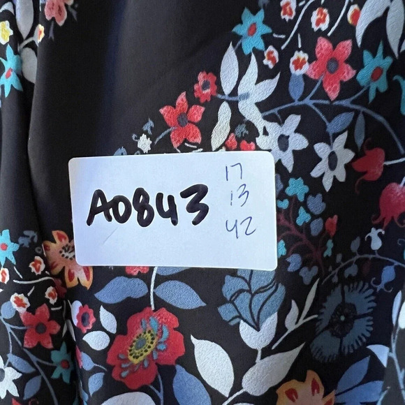 Ann Taylor Loft Black Floral Off Shoulder Dress Women's Sz Small Petite Boho - Picture 12 of 12